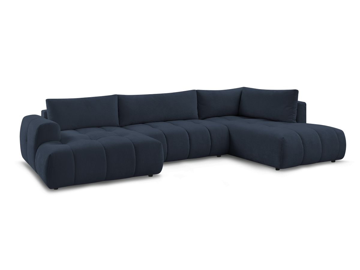 Canapé panoramique convertible FUJI tissu lisse