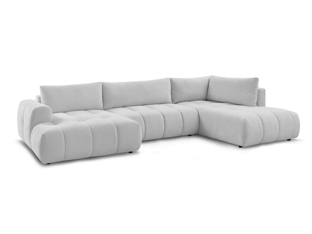 Canapé panoramique convertible FUJI tissu lisse