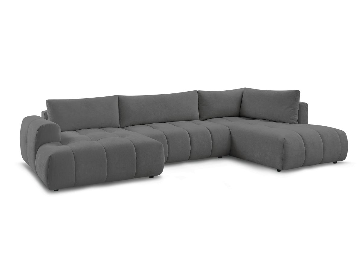 Canapé panoramique convertible FUJI tissu lisse