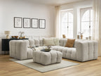 Canapé d'angle réversible CLOUD avec pouf