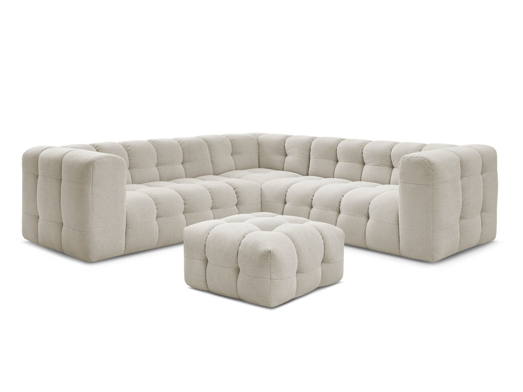 Canapé d'angle réversible CLOUD avec pouf