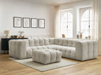 Canapé d'angle réversible CLOUD avec pouf