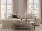 Canapé d'angle réversible compact NEVADA tissu lisse