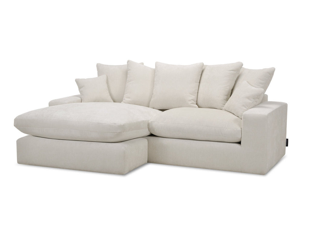 Canapé d'angle réversible compact NEVADA tissu lisse