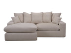 Canapé d'angle réversible compact NEVADA tissu lisse