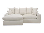 Canapé d'angle réversible compact NEVADA tissu lisse