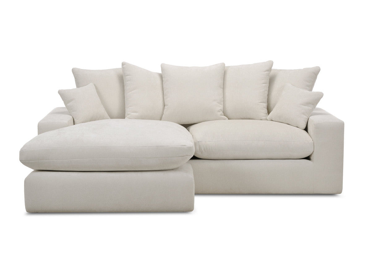 Canapé d'angle réversible compact NEVADA tissu lisse