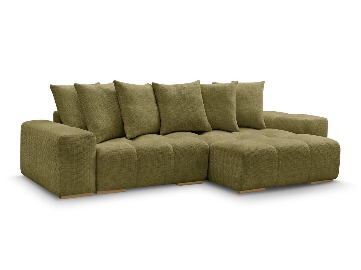 Canapé d'angle réversible convertible coffre ANAKIN tissu texturé