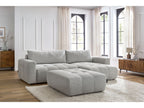 Canapé d'angle réversible convertible coffre ARSENE avec pouf