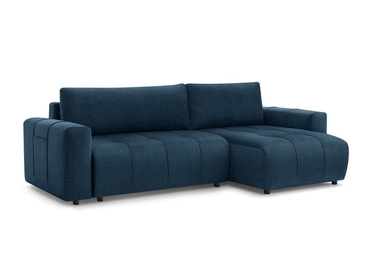 Canapé d'angle réversible convertible coffre ARSENE tissu velours