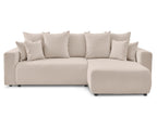 Canapé d'angle réversible convertible coffre ENVY tissu bouclette doux