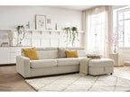 Canapé d'angle réversible convertible coffre MONACO tissu lisse