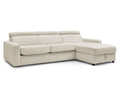 Canapé d'angle réversible convertible coffre MONACO tissu lisse