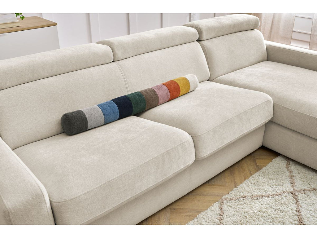 Canapé d'angle réversible convertible coffre MONACO tissu lisse
