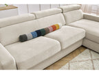 Canapé d'angle réversible convertible coffre MONACO tissu lisse