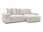 Canapé d'angle convertible réversible coffre VOLTAIRE tissu chiné