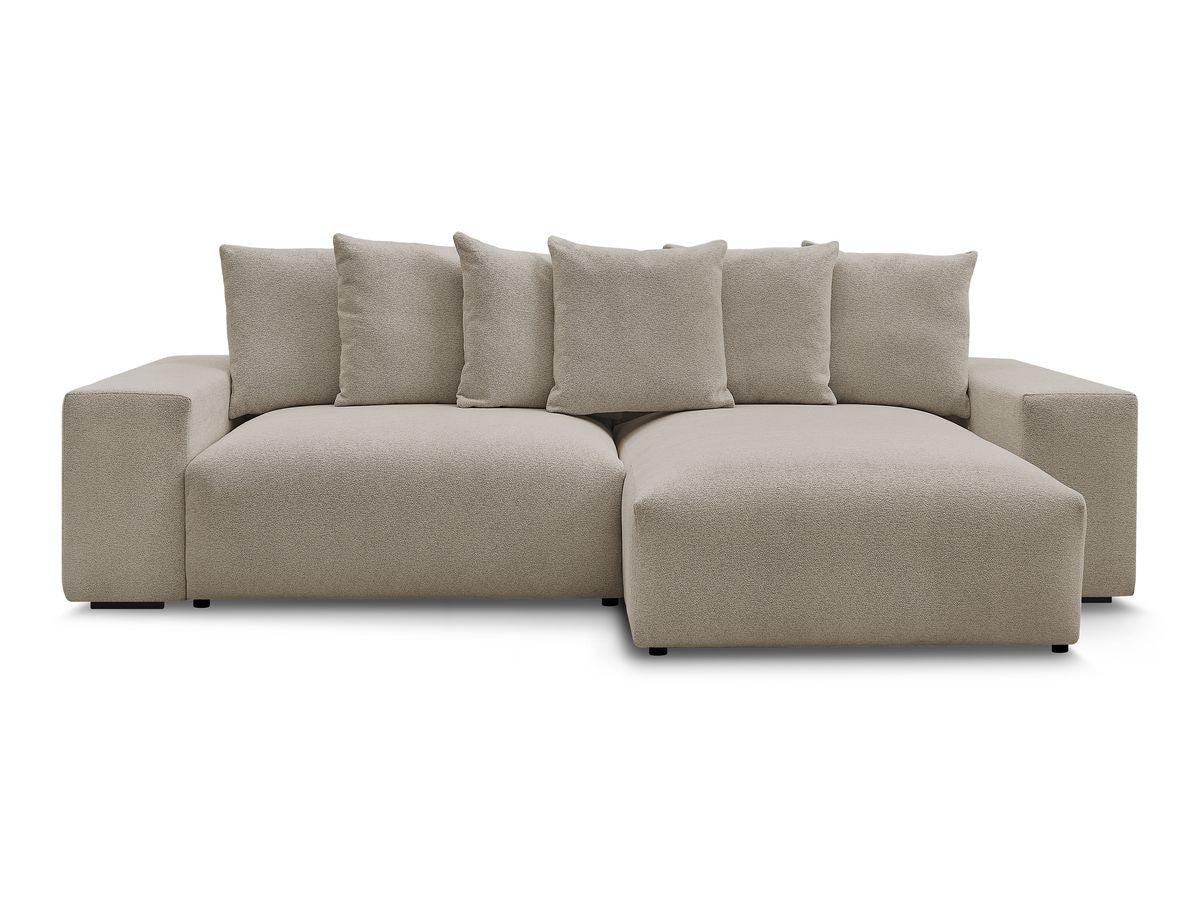 Canapé d'angle convertible réversible coffre VOLTAIRE tissu chiné