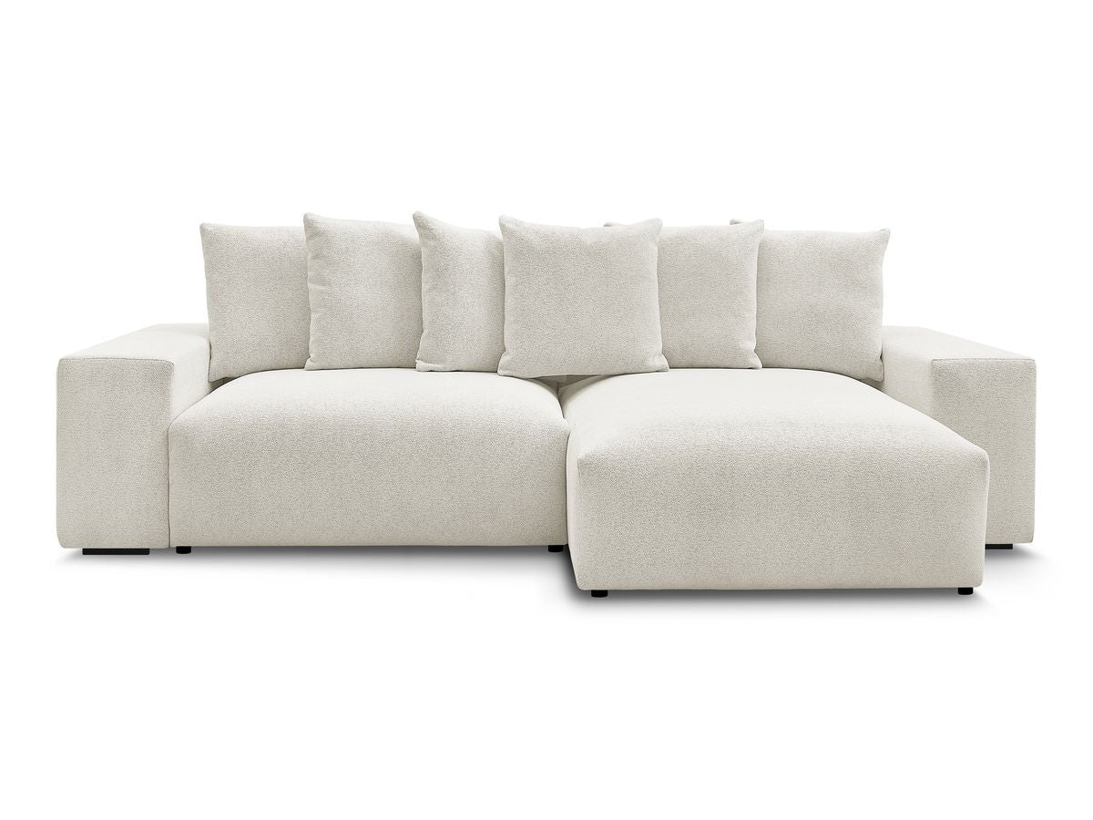 Canapé d'angle convertible réversible coffre VOLTAIRE tissu chiné