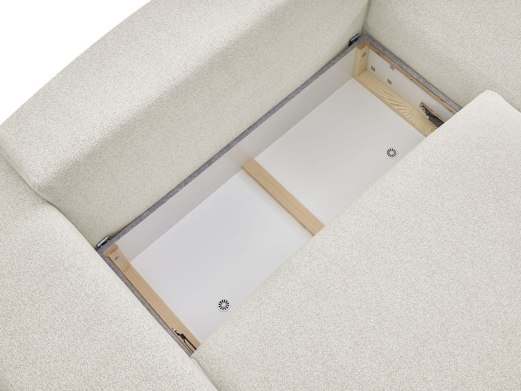 Canapé d'angle convertible réversible coffre VOLTAIRE tissu chiné