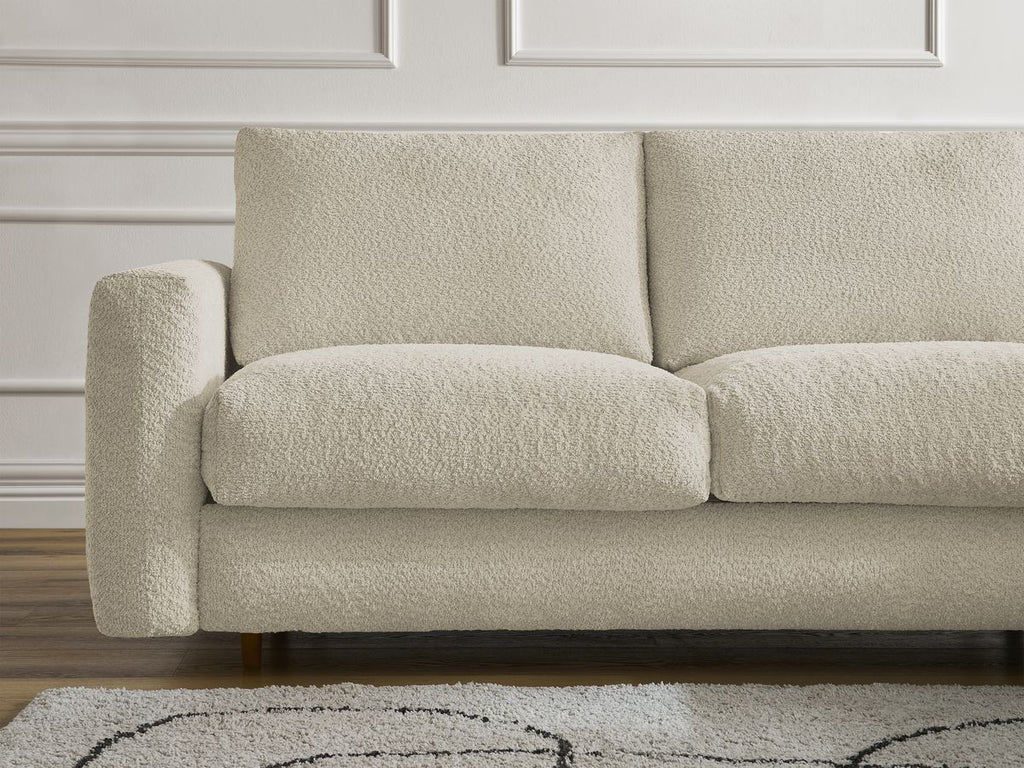 Canapé d'angle réversible convertible NOUVEAU COCOONE ouverture express tissu bouclette