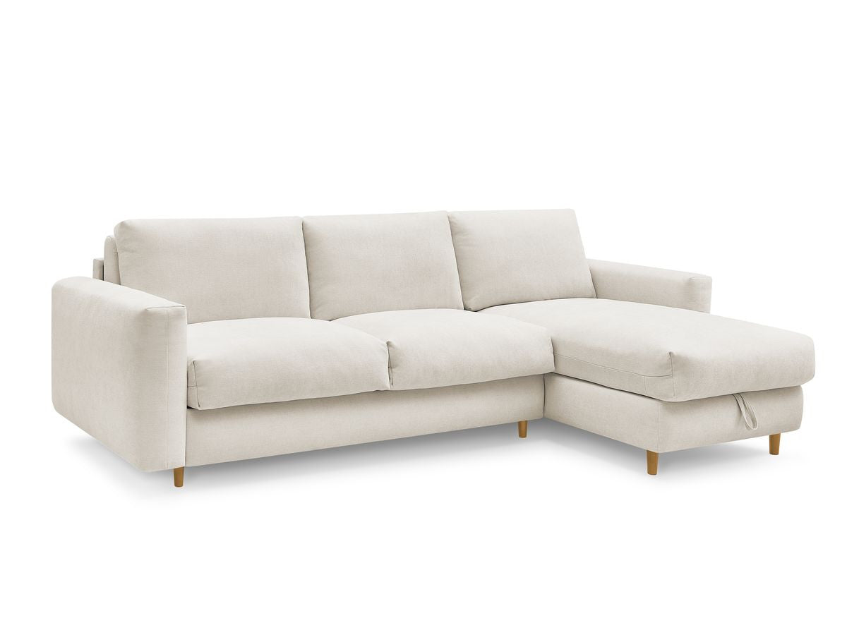Canapé d'angle réversible convertible NOUVEAU COCOONE ouverture express tissu lisse