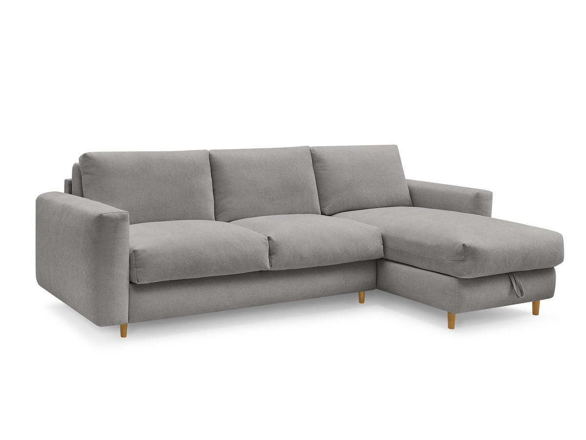 Canapé d'angle réversible convertible NOUVEAU COCOONE ouverture express tissu lisse