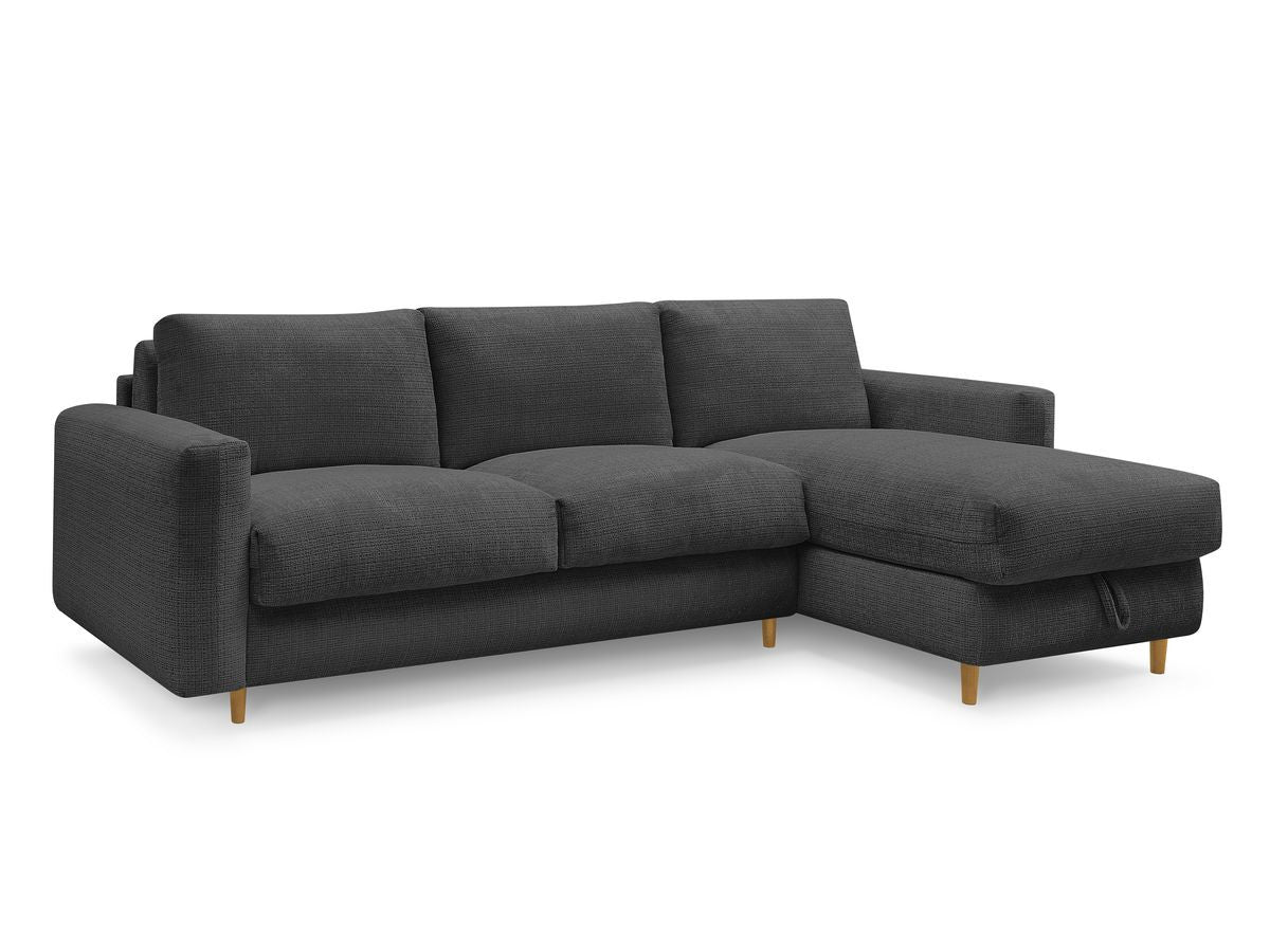 Canapé d'angle réversible convertible NOUVEAU COCOONE ouverture express tissu texturé