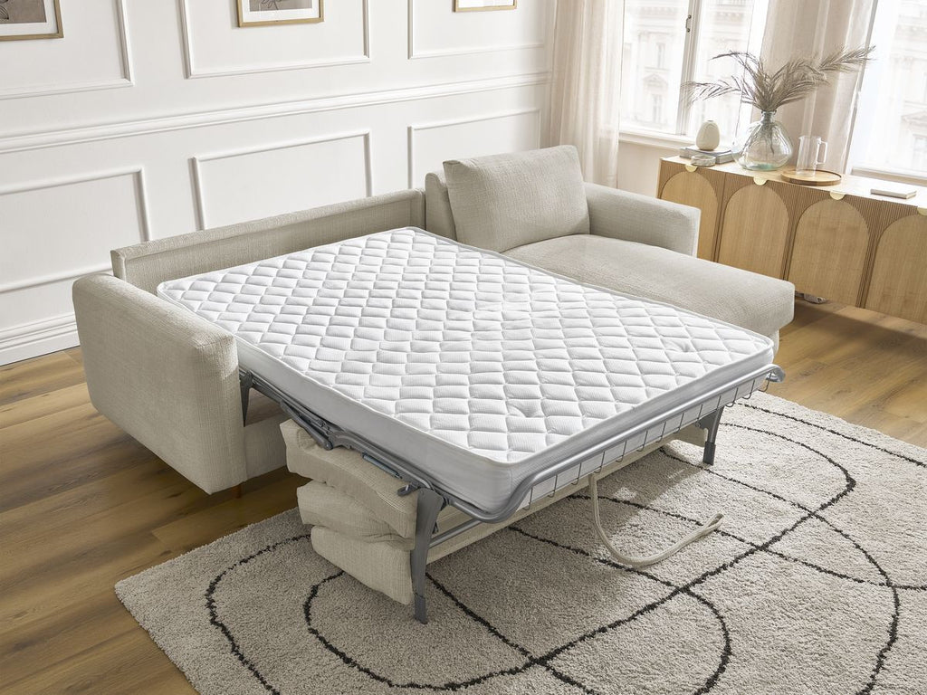 Canapé d'angle réversible convertible NOUVEAU COCOONE ouverture express tissu texturé