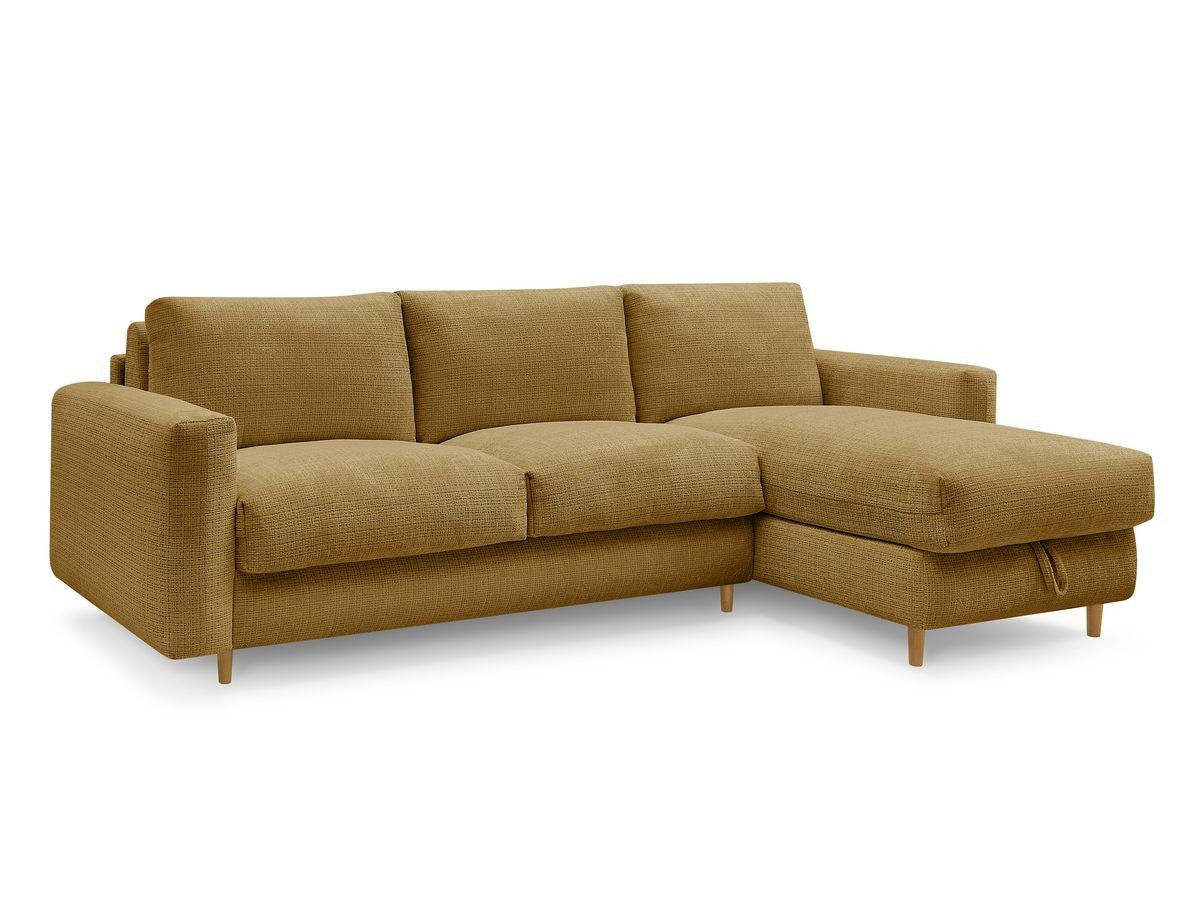 Canapé d'angle réversible convertible NOUVEAU COCOONE ouverture express tissu texturé