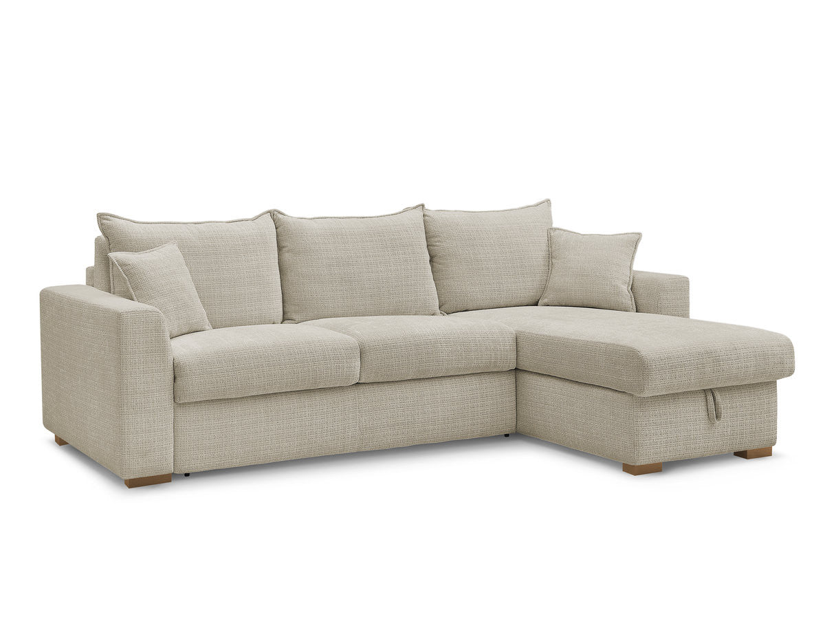 Canapé d'angle réversible convertible ouverture express AUGUSTIN tissu texturé