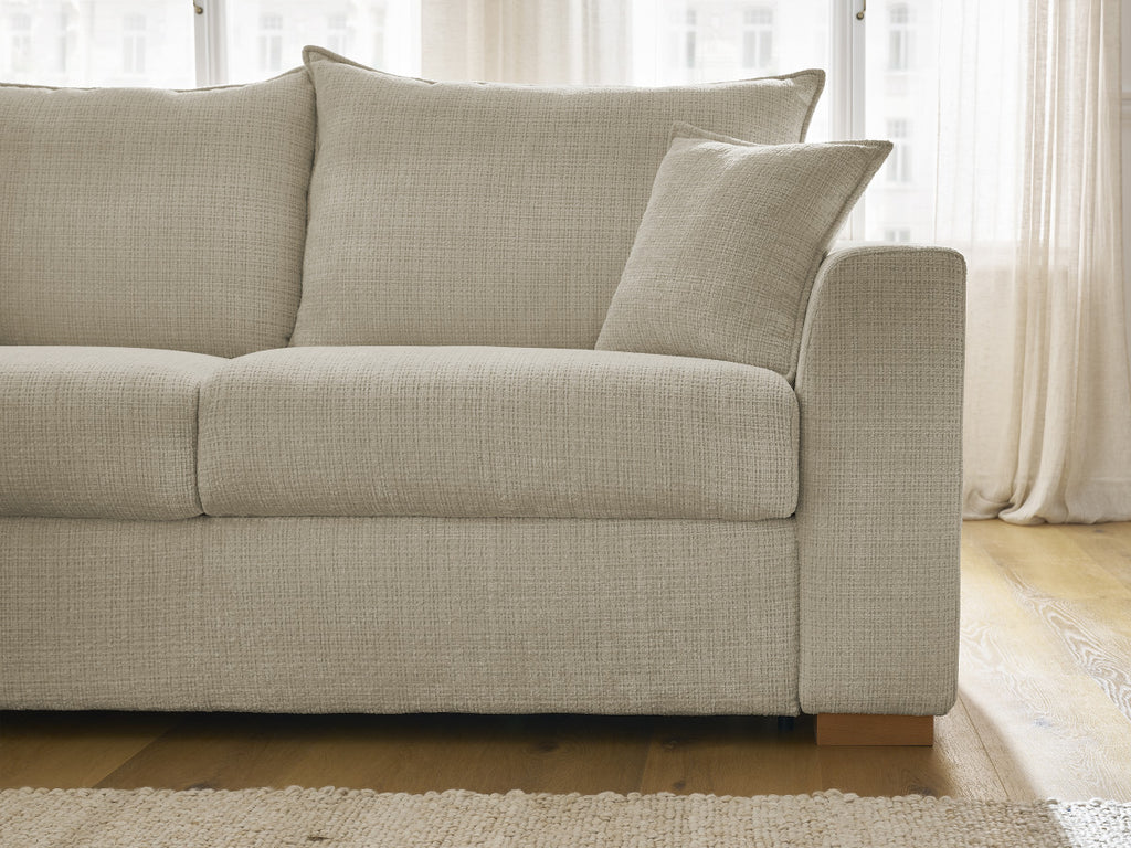 Canapé d'angle réversible convertible ouverture express AUGUSTIN tissu texturé