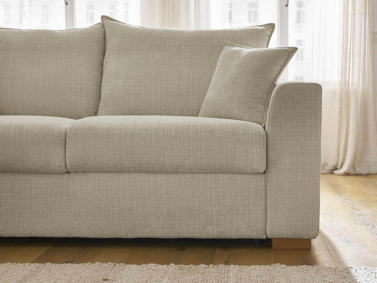 Canapé d'angle réversible convertible ouverture express AUGUSTIN tissu texturé