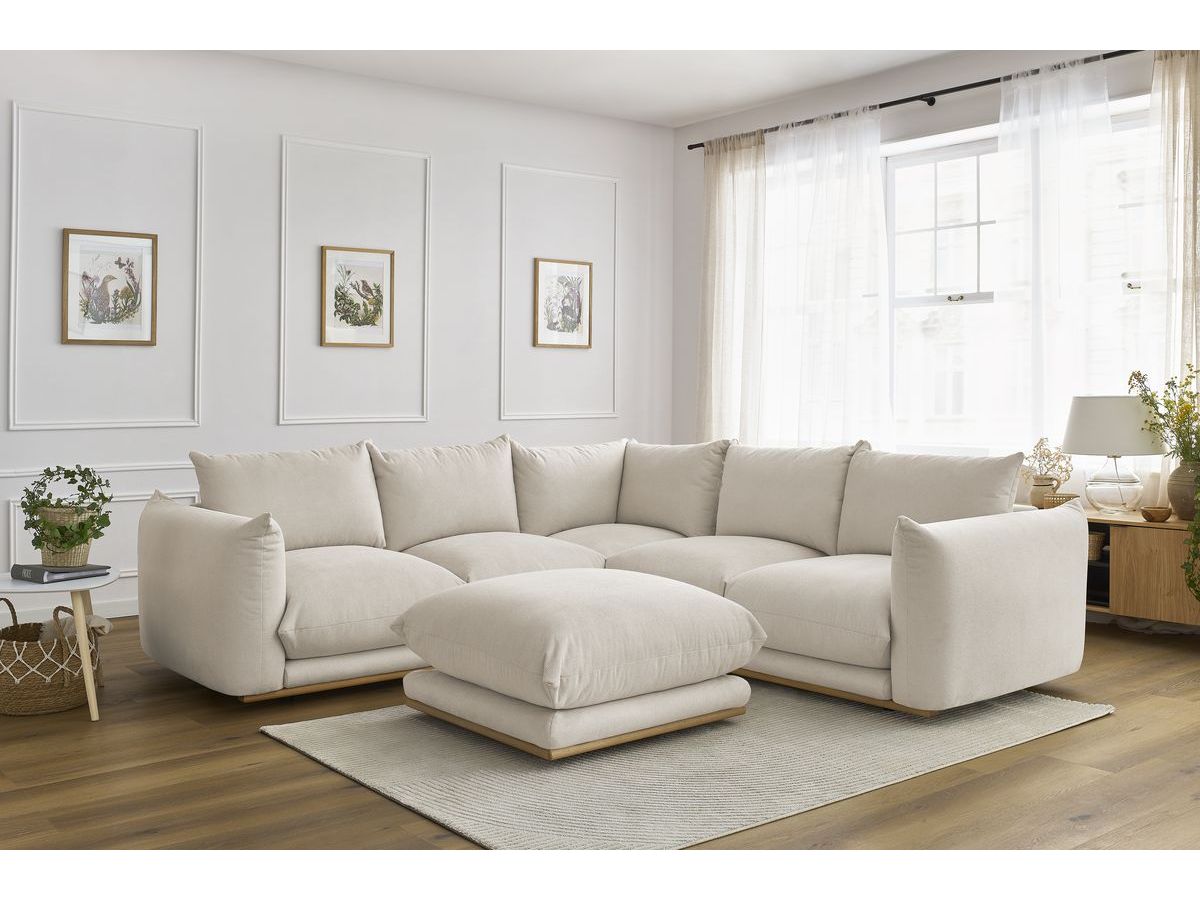 Canapé d'angle réversible ERNEST avec pouf