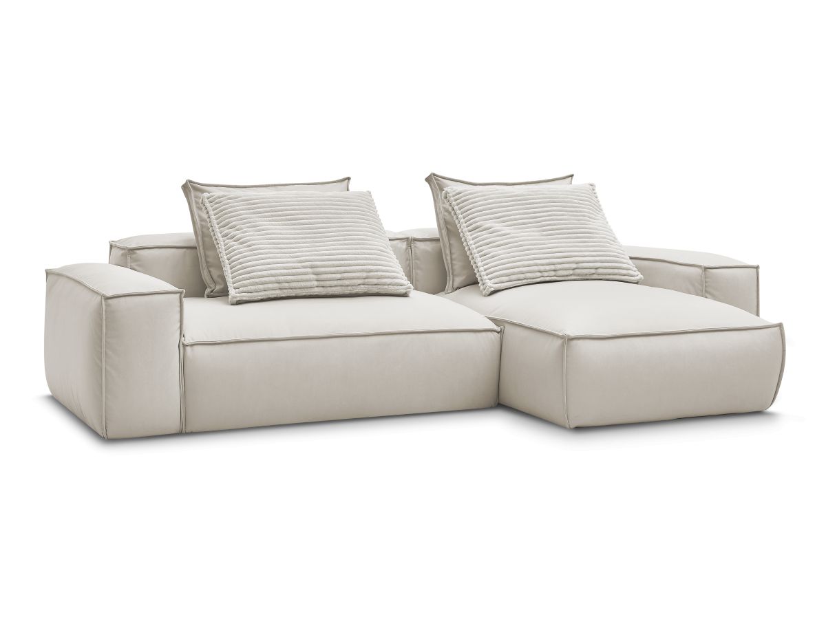 Canapé d'angle réversible ultra moelleux BOHEME cuir végan