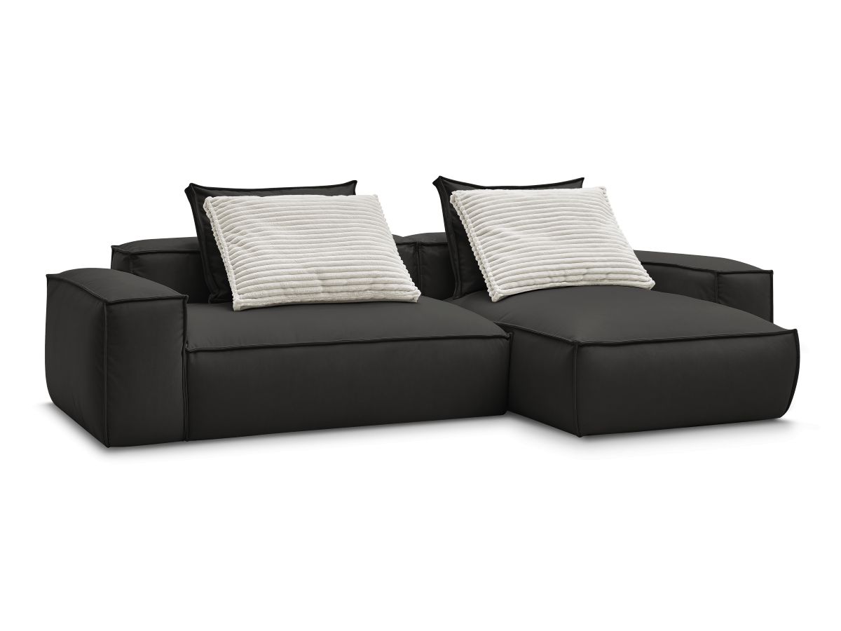 Canapé d'angle réversible ultra moelleux BOHEME cuir végan