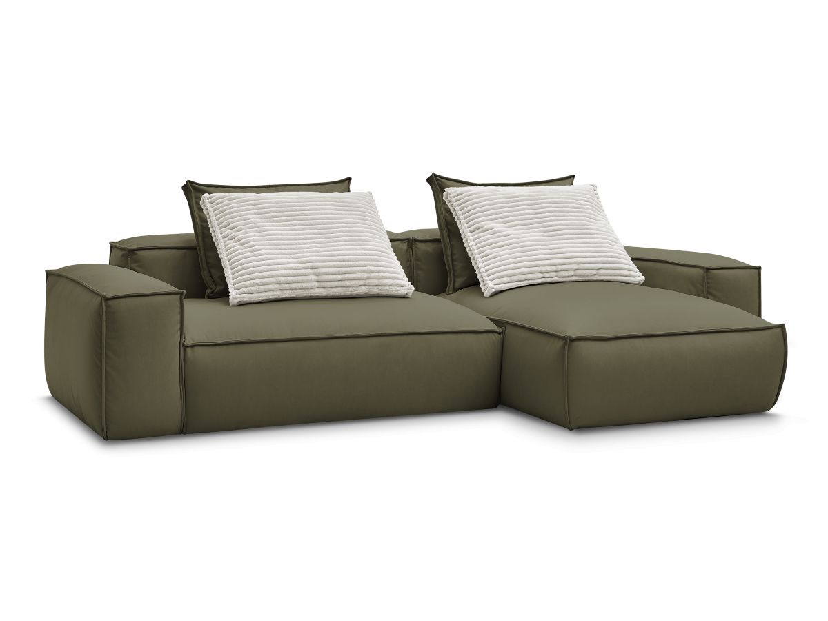 Canapé d'angle réversible ultra moelleux BOHEME cuir végan
