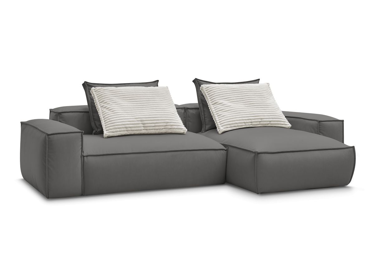 Canapé d'angle réversible ultra moelleux BOHEME cuir végan