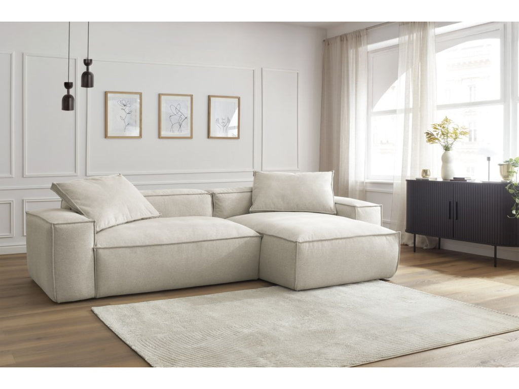 Canapé d'angle réversible ultra moelleux BOHEME tissu chiné