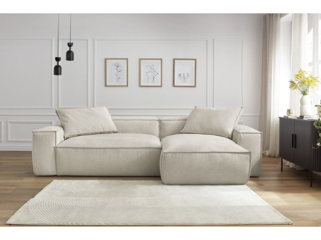 Canapé d'angle réversible ultra moelleux BOHEME tissu chiné
