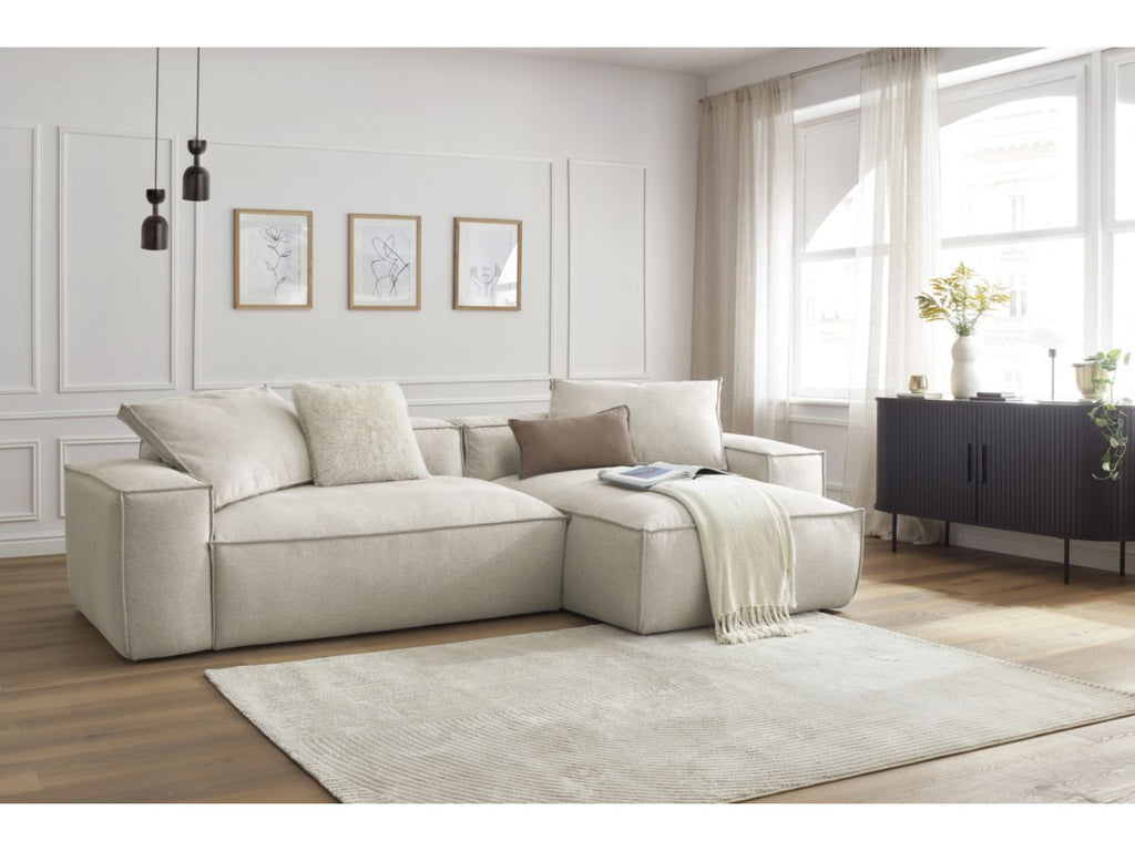 Canapé d'angle réversible ultra moelleux BOHEME tissu chiné