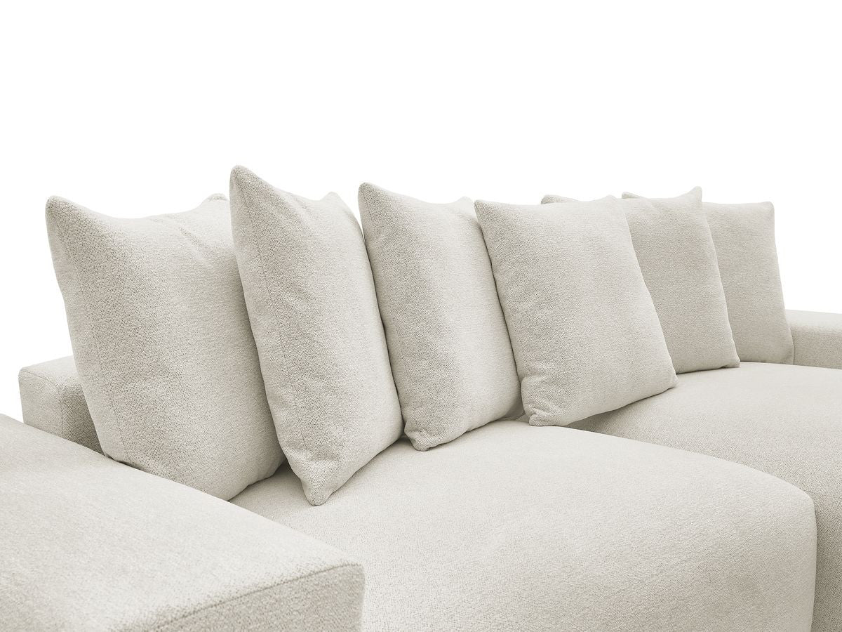 Canapé d'angle fixe réversible VOLTAIRE tissu chiné