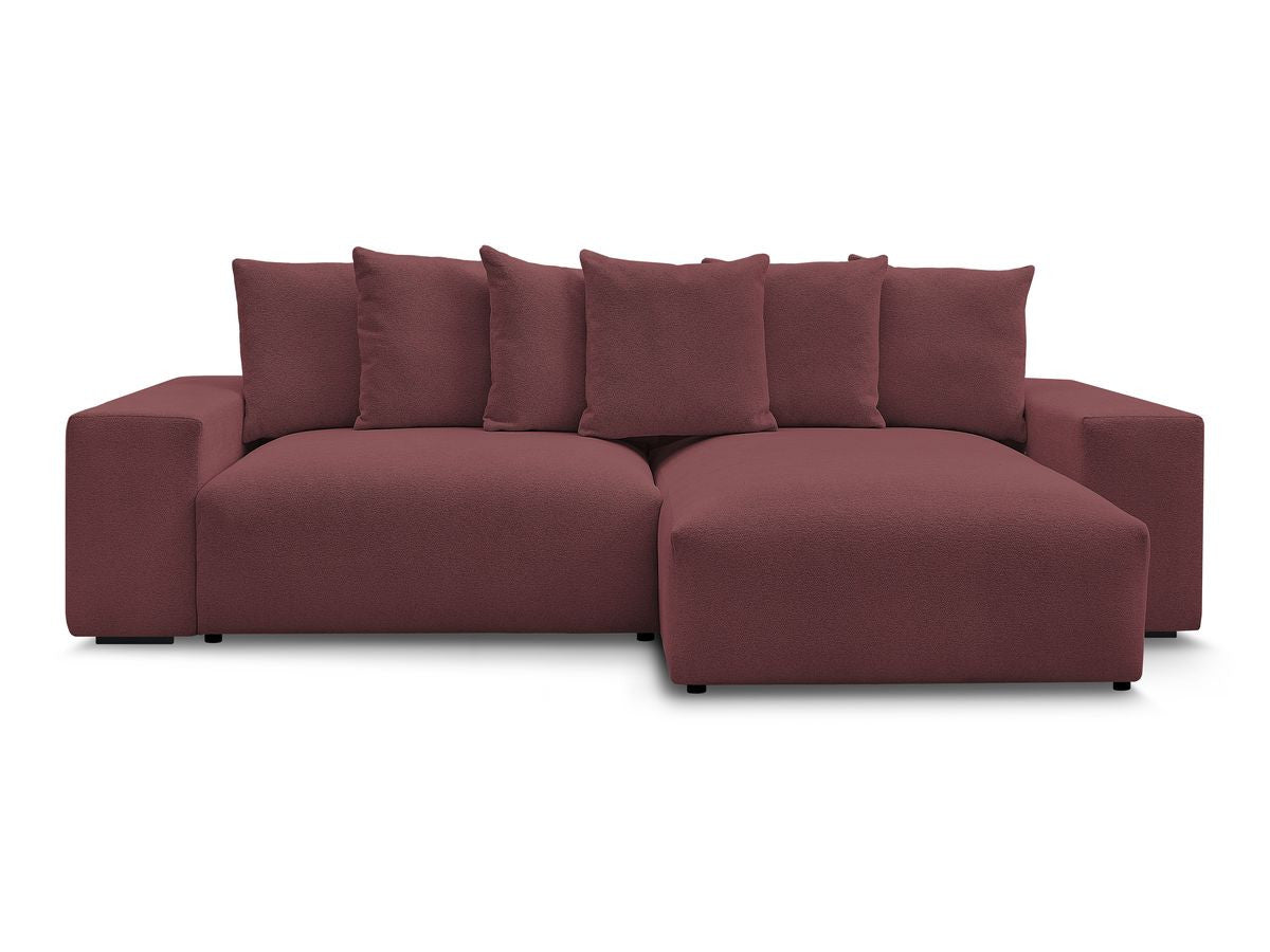 Canapé d'angle fixe réversible VOLTAIRE tissu chiné