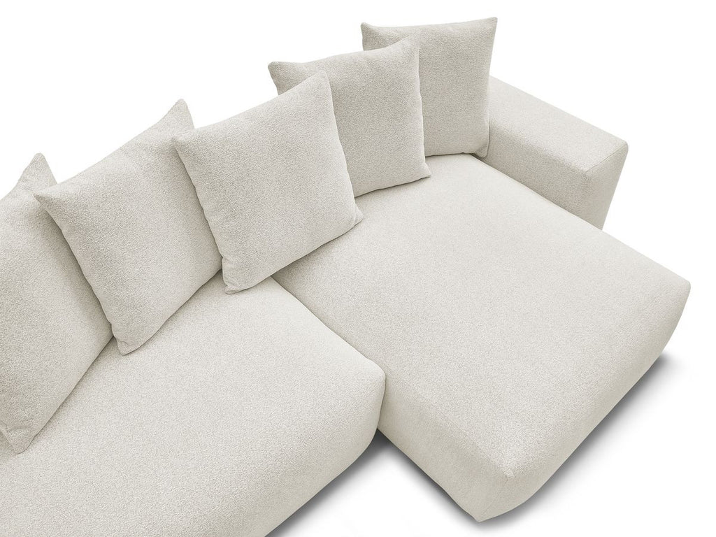 Canapé d'angle fixe réversible VOLTAIRE tissu chiné