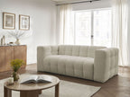 Canapé droit convertible ouverture express 3 places CLOUD tissu bouclette