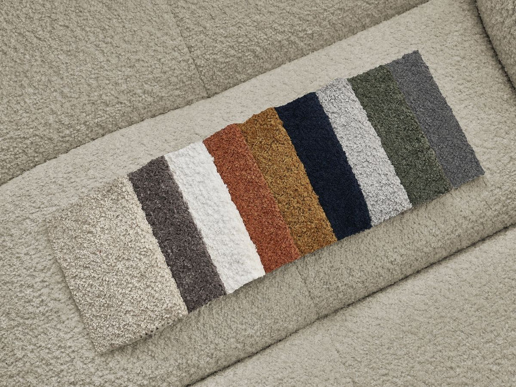 Canapé droit convertible ouverture express 3 places CLOUD tissu bouclette