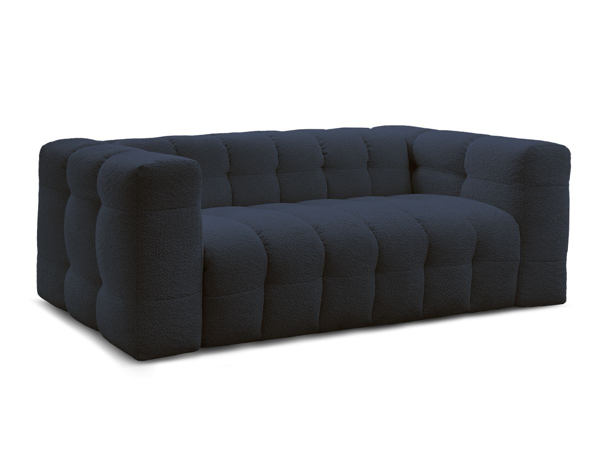 Canapé droit convertible ouverture express 3 places CLOUD tissu bouclette
