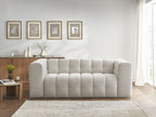 Canapé droit convertible ouverture express 3 places CLOUD tissu lisse