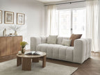 Canapé droit convertible ouverture express 3 places CLOUD tissu lisse