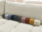 Canapé droit convertible 3 places FUJI tissu lisse avec pouf