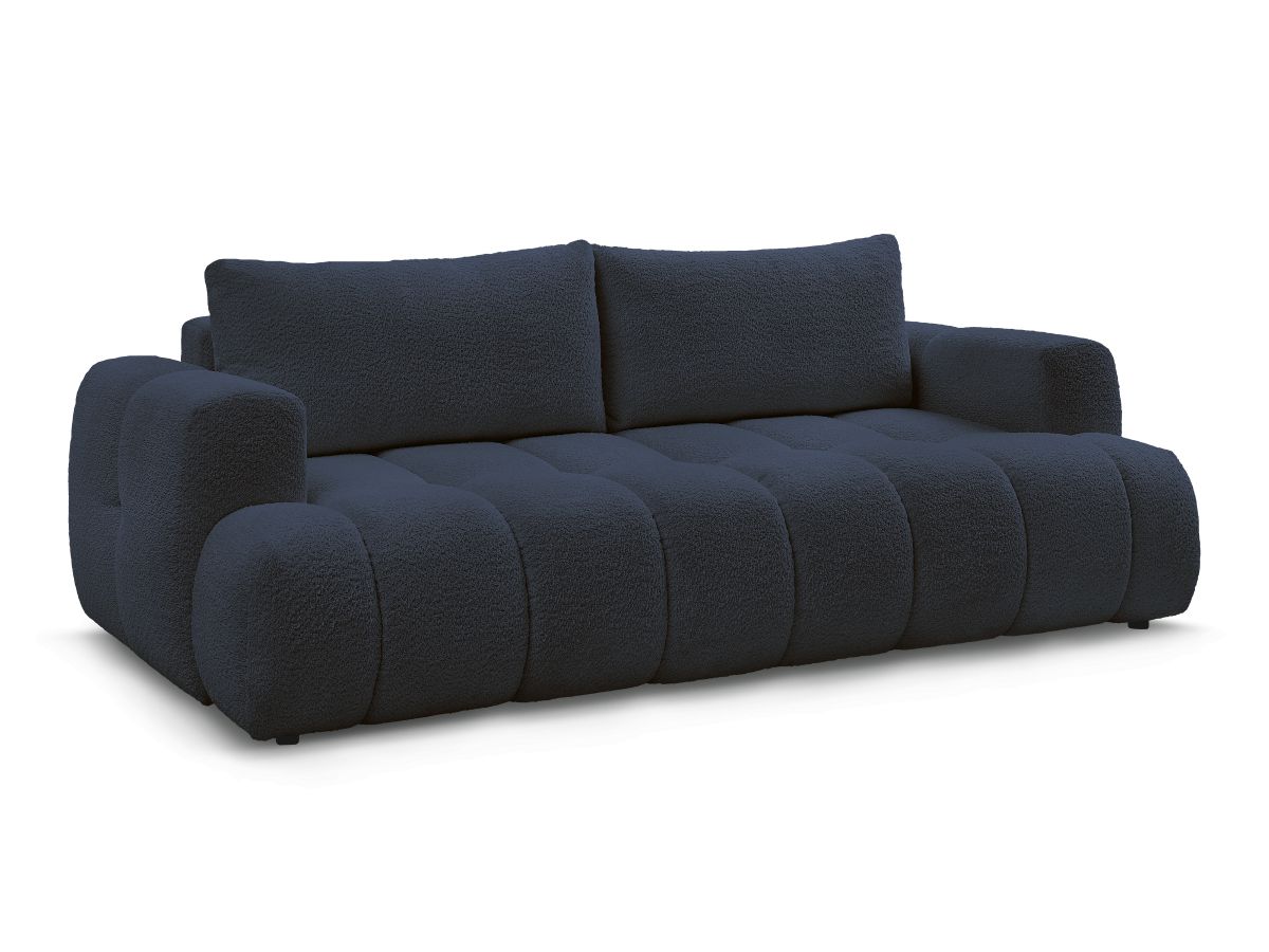 Canapé droit convertible 3 places FUJI tissu bouclette